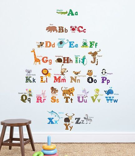 Animal Friends Alphabet Wall Stickers