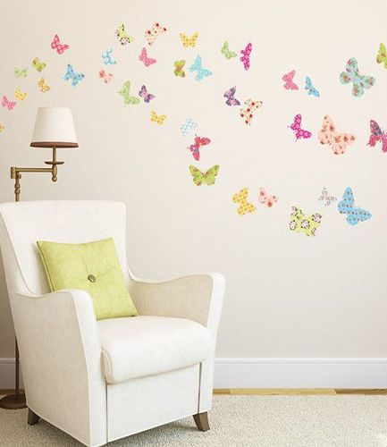 Patterned Butterflies Wall Stickers