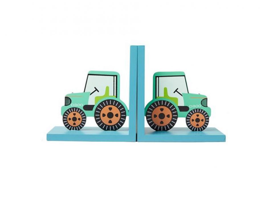 Green Tractor Bookends