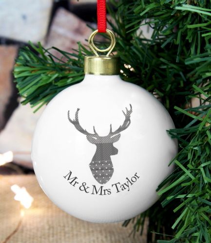 Personalised Highland Stag Bauble