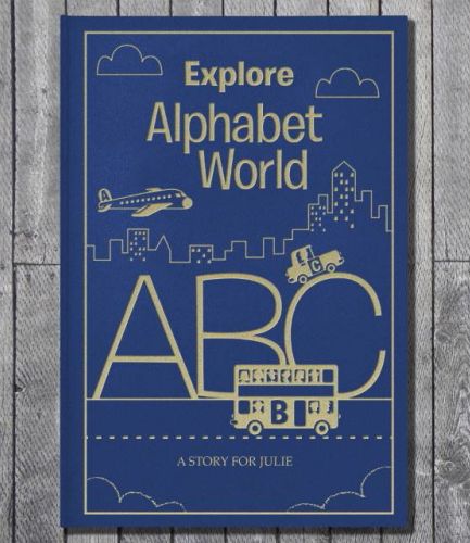 Personalised Alphabet World Embossed Classic Hardcover