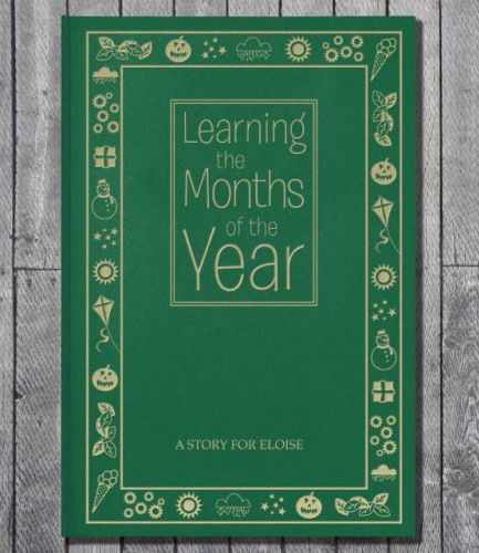 Personalised Months Of The Year Embossed Classic Hardcover