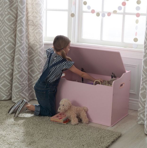 Wooden Toy Box Pink