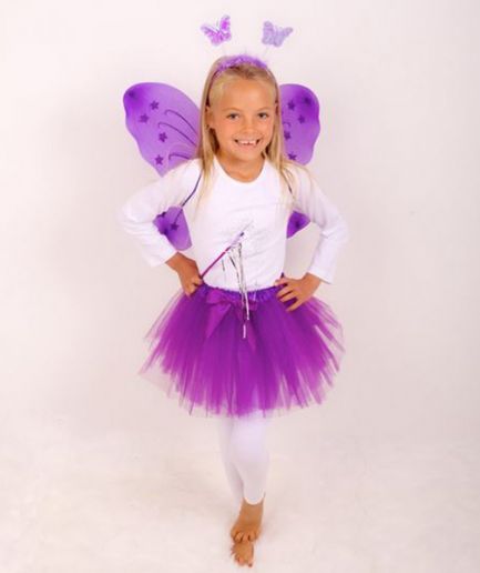 Purple princess Tutu And Wing Set - 3-6 years