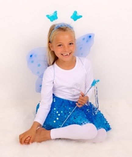 Turquoise Sparkle Tutu And Wing Set - 3-6 years