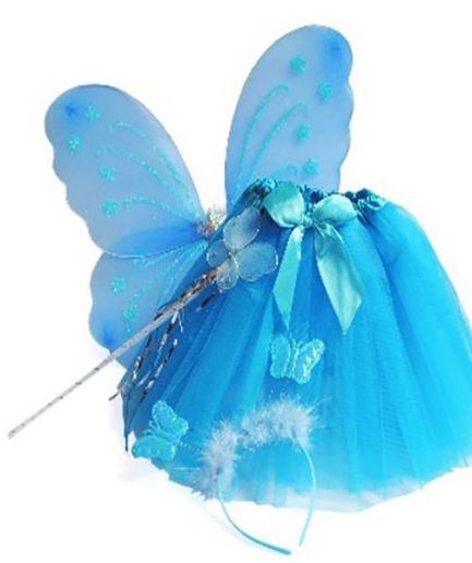 Turquoise Princess Tutu And Wing Set - 3-6 years