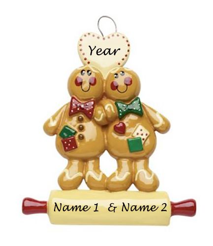 Personalised Gingerbread Couple Ornament