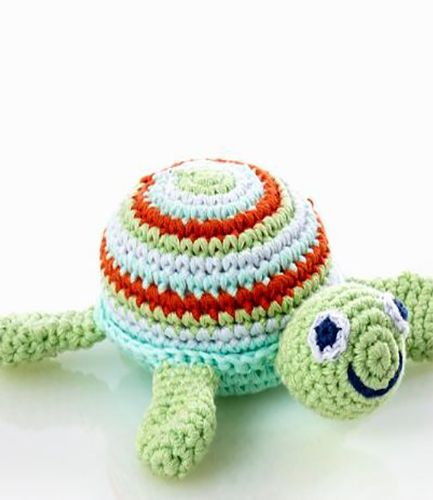 Crochet Turtle Green Rattle