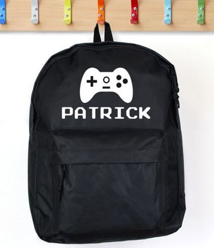 Personalised Backpack Black Gaming
