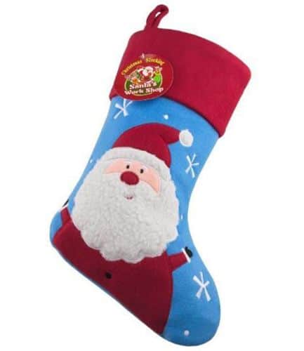 Personalised Plush Blue Snowman Christmas Stocking NEW