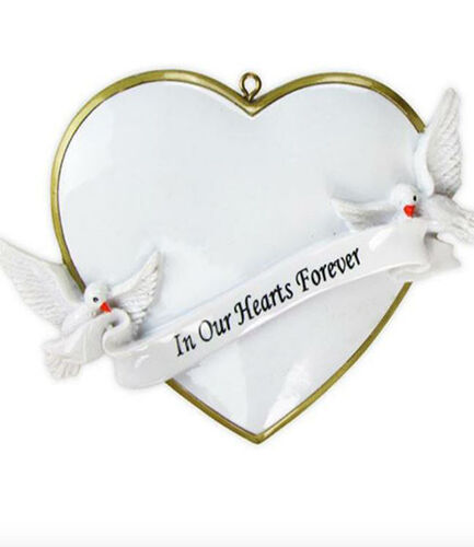 Personalised In Our Hearts Forever Ornament