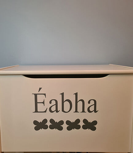 Personalised Toy Box - Grey Text