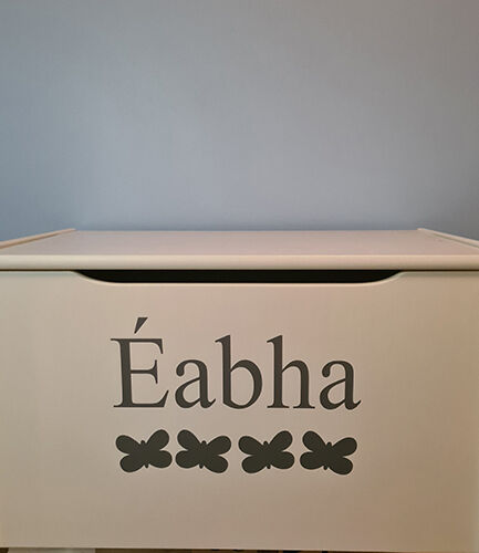 Personalised Toy Box - Grey Text